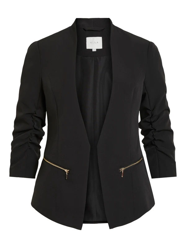 Vila Female Blazer 3/4 Sleeve, Black, 10