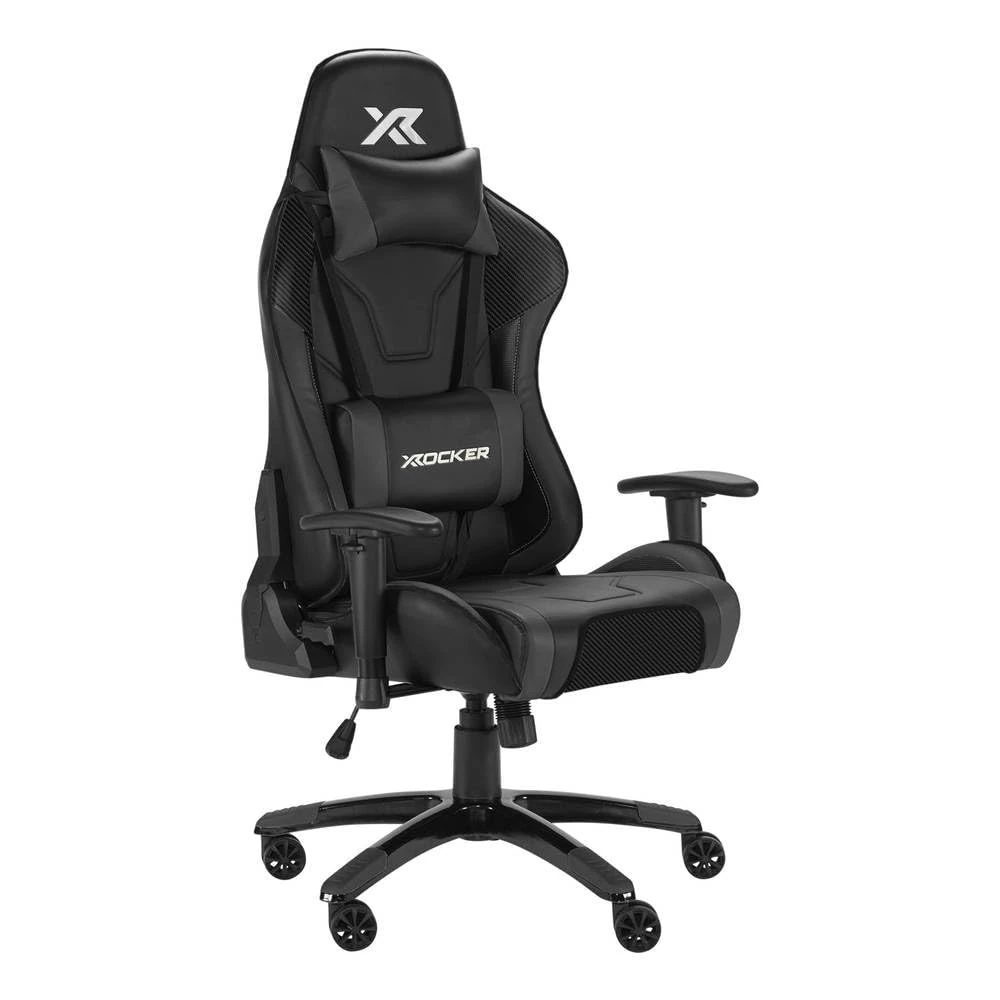 X-Rocker Agility Gaming Chair, High Back Ergonomic Racing Computer Chair with Adjustable Lumbar Support and Headrest, 3D Armrests, Adjustable Height and Swivel Chair Base - BLACK