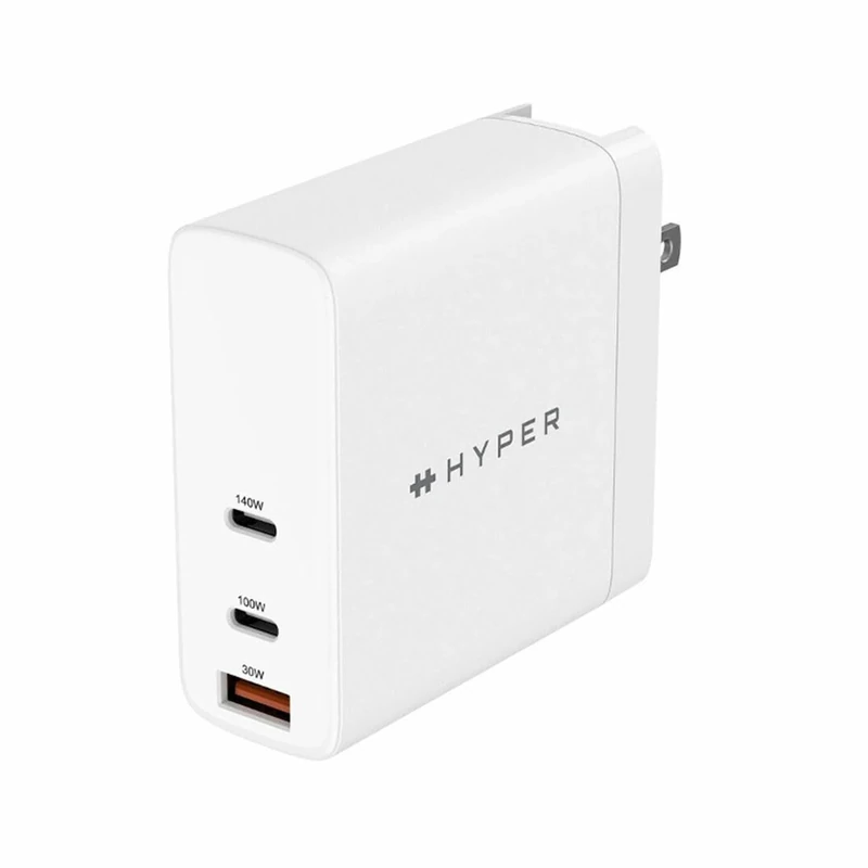 Hyper USB C Gan Wall Charger 140W, Multi-port, Portable, Compatible with MacBook, USB-C Laptop, iPhone and more