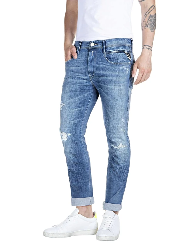 REPLAY Men's Anbass Organic Jeans, 009, 32 W/34 L