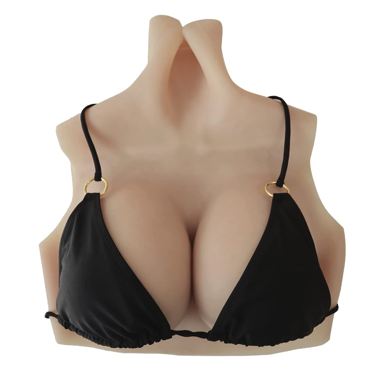 ROANYER Silicone Breast Forms for Crossdressers Breastplate Crossdresser Silicone Fake boobs Transgender Cosplay Drag Queen, Beige, Normal