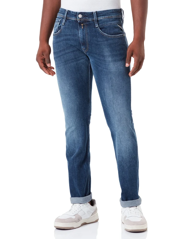REPLAY Men's Anbass Organic Jeans, 9, 28 W/34 L