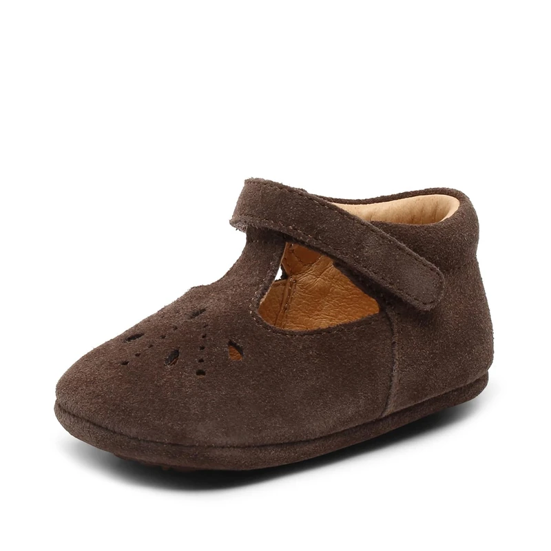 Bisgaard Boy's Girl's Bloom First Walker Shoe, Dark Brown, 6 UK Child