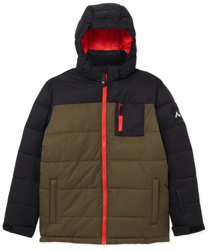 McKinley Emmet Boys' Snowboarding Jackets Black Night/Olive Da 164