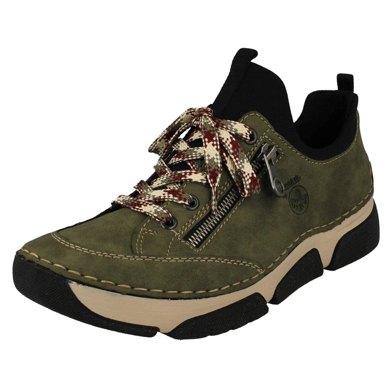 Rieker Women's 45973 Sneaker, Green, 9.5 UK