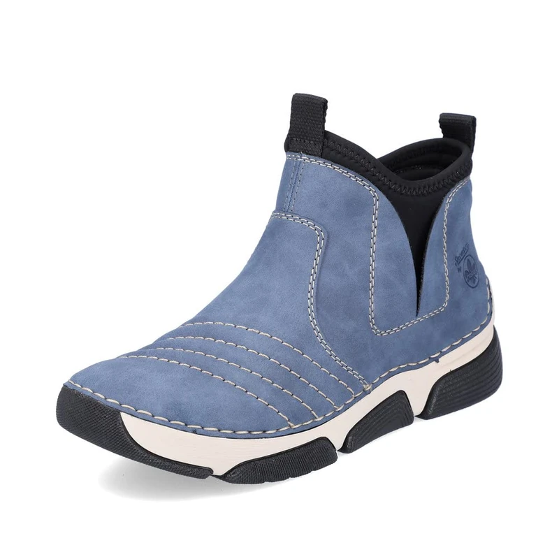 Rieker Women Trainers 45980, Ladies Slip-on,Low Shoe,Street Shoes,Leisure,Sporty,Blue (Blau Kombi / 14),36 EU / 3.5 UK