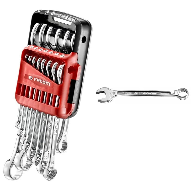 Facom 440.JP14 440 Series Metric Combination Wrench Set, 14 Pieces & FCM4409 440.9 9mm Combination Spanner