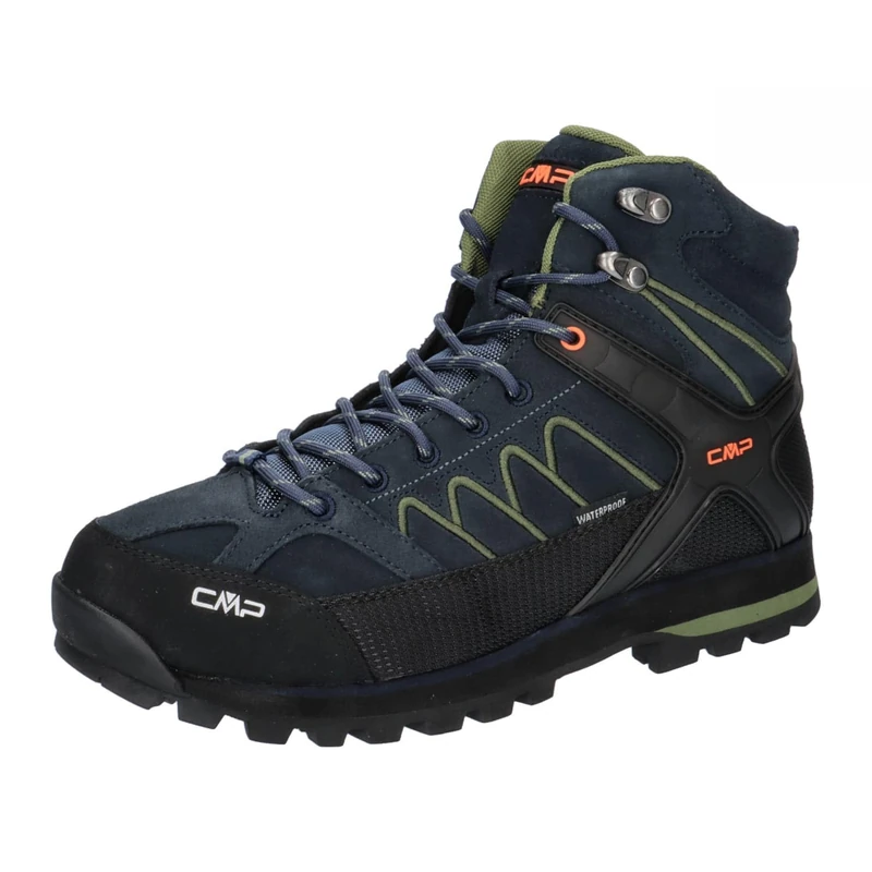 CMP Men's Moon MID Trekking Shoes WP, B.Blue-Peat, 10.5 UK