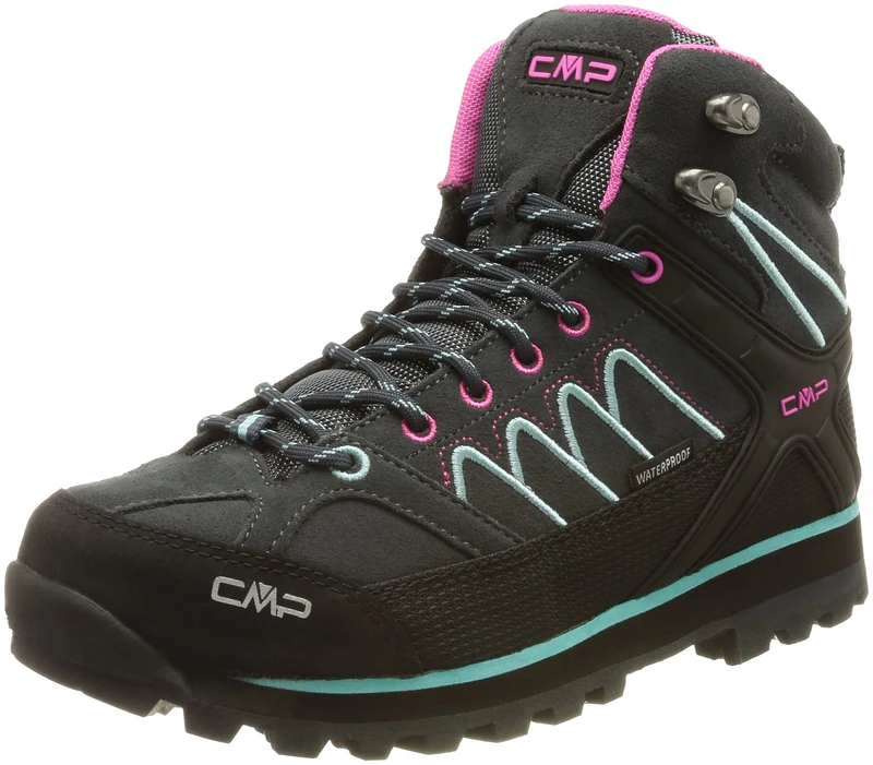 CMP Women's Moon MID WMN Trekking Shoe WP, Anthracite-Acqua, 6.5 UK