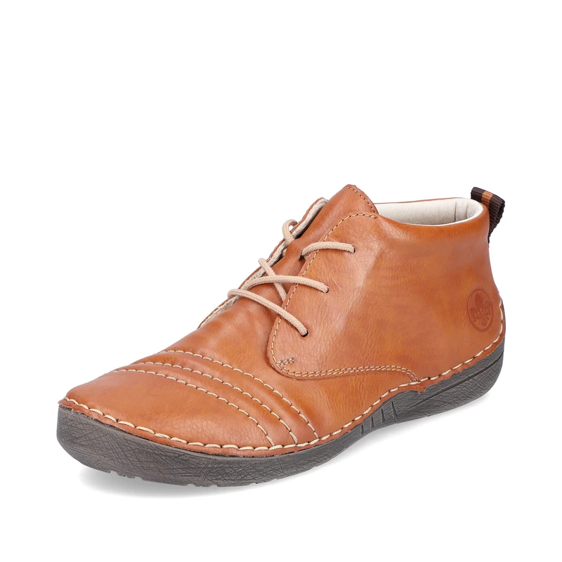Rieker Women's comfortable shoes, 52532, women's lace-up shoes, brown, 4 UK