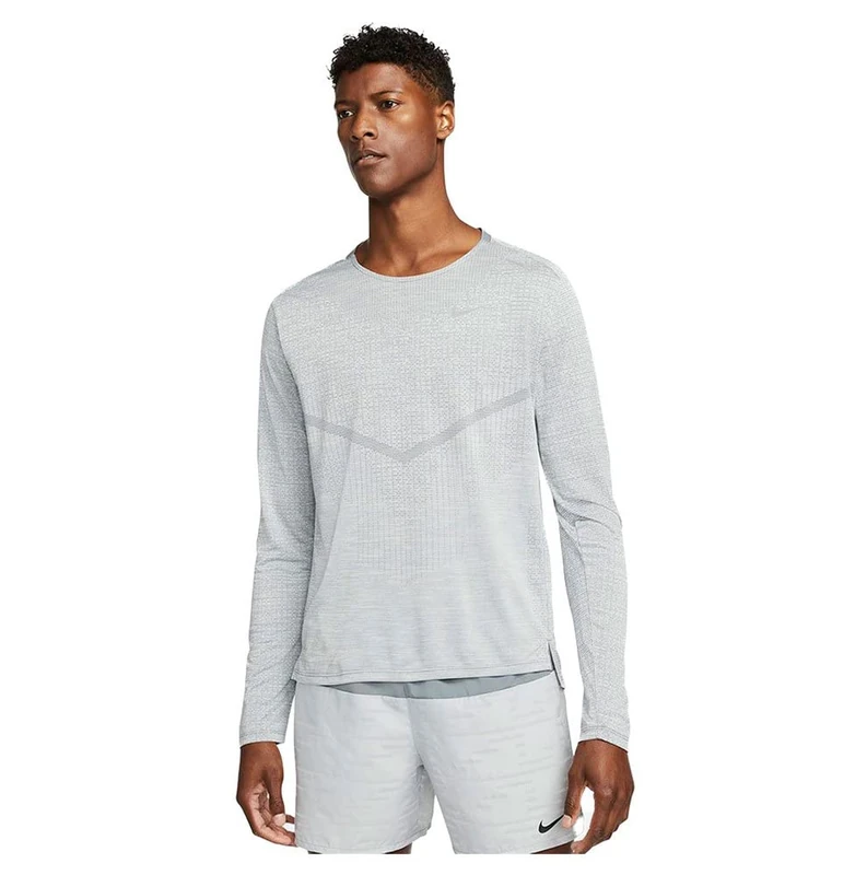 NIKE Men's Dfadv Techknit Ultra Sweatshirt, Smoke Grey/Lt Smoke Grey/Refle, XL