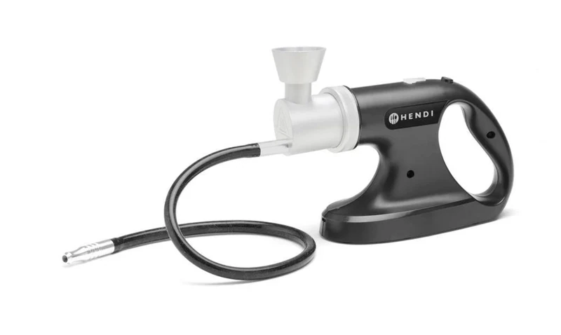 HENDI Smoking Gun, Smoking Box, 3 Speeds, with Spare Meshes, USB Charger and Tweezers, Food, Cheese, Drinks, Cocktail, 215x70x(H)160mm