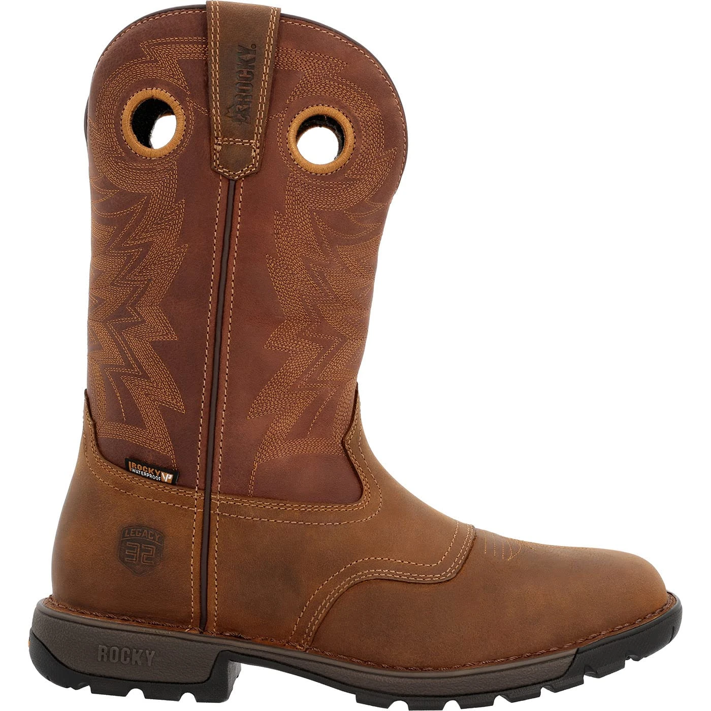 Rocky Legacy 32 Waterproof Western Boot, Brown, 7.5 UK