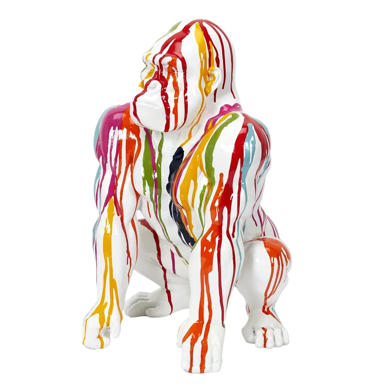 HOME DECO FACTORY Decorative Figurine Gorilla White 46 cm