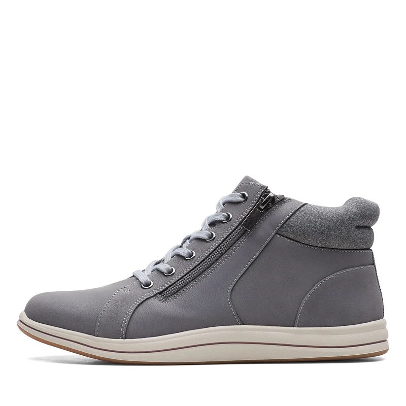 Clarks Womens Breeze Glide Chukka Boot, Grey Dark Grey, 7