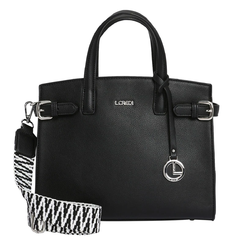 L.CREDI Women's ISANTE Handbag, Black, black, STANDARD - Image 1
