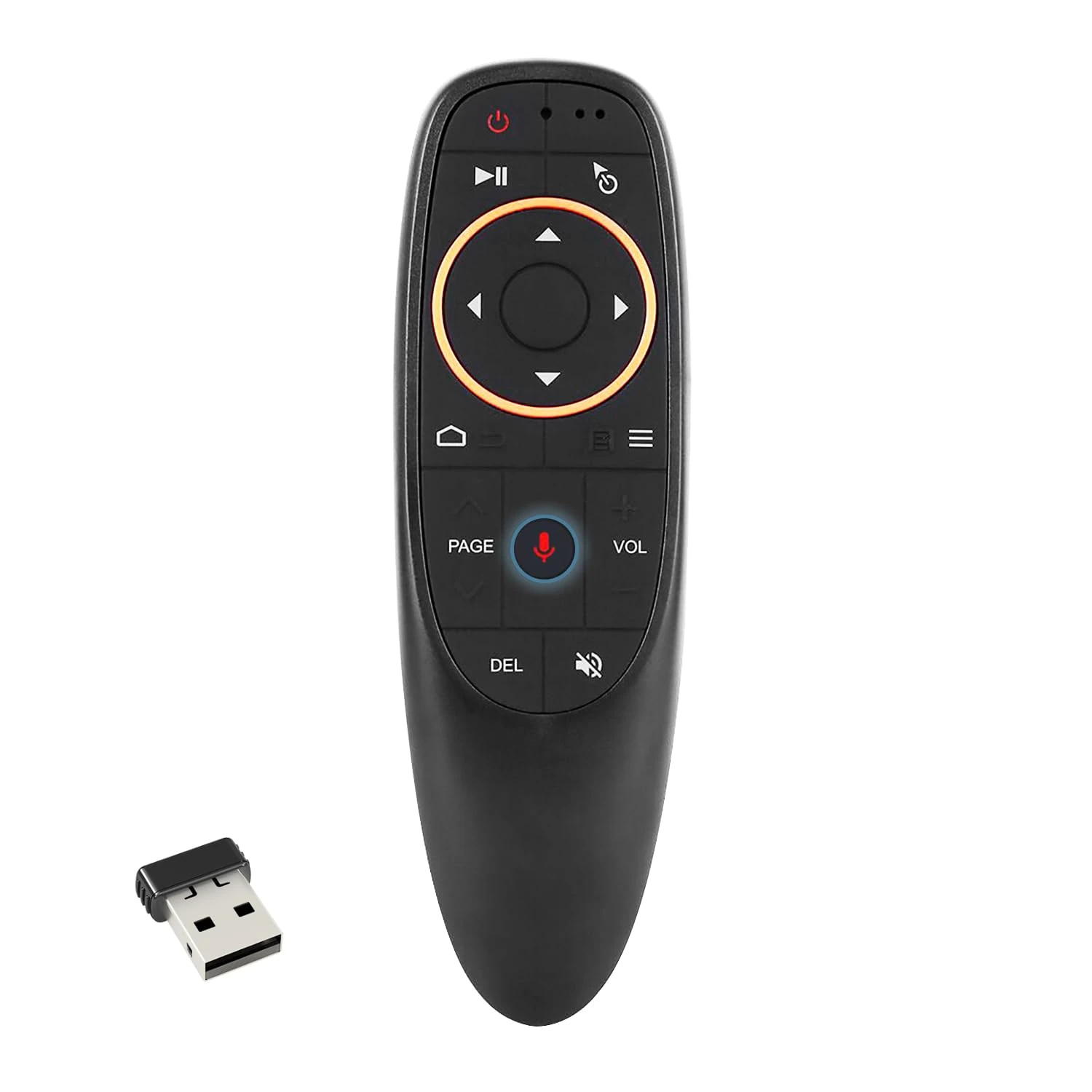 T95 Air Mouse Remote Control, Wireless Remote Voice and IR Learning 2.4 GHz Wireless Connection via USB Receiver Up to 10m Smart TV PC Android TV Box Laptop Projektor Windows Android Mac OS