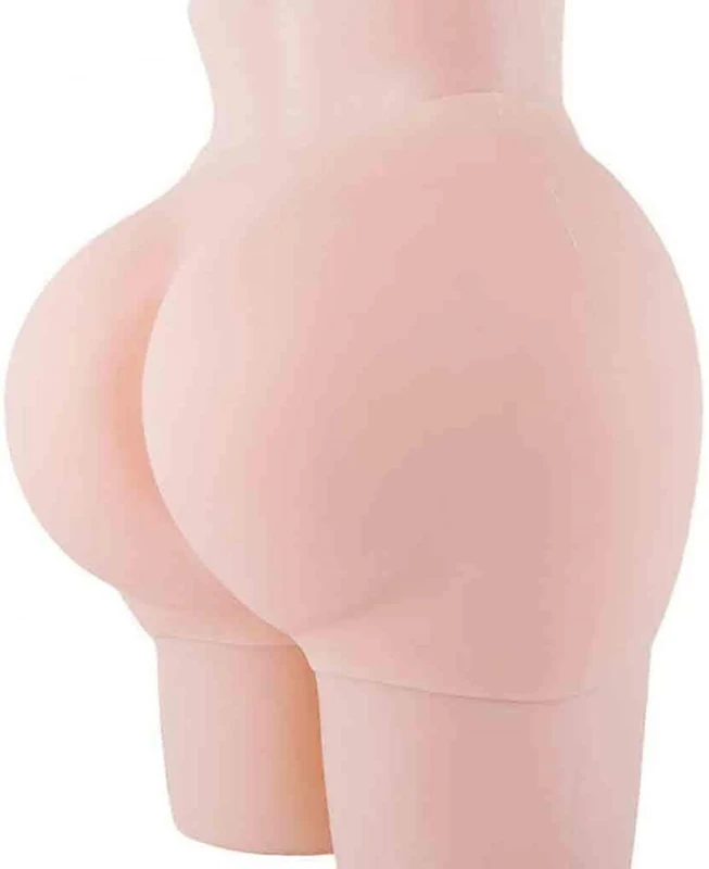 CDKOKO Silicone Hip Pants, Waist Buttock Hip Full Silicone Panty Enhancer Shaper Body Padded, Seamless Butt Lifter Shapewear Enhancer Underwear - Ivory White||L