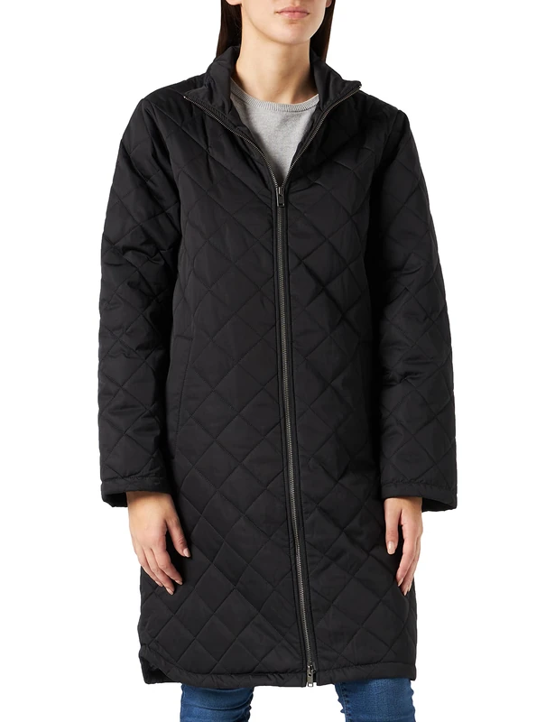 SELECTED FEMME SLFFILLY Women's Quilted Coat B NOOS Quilted Coat, Black, 38