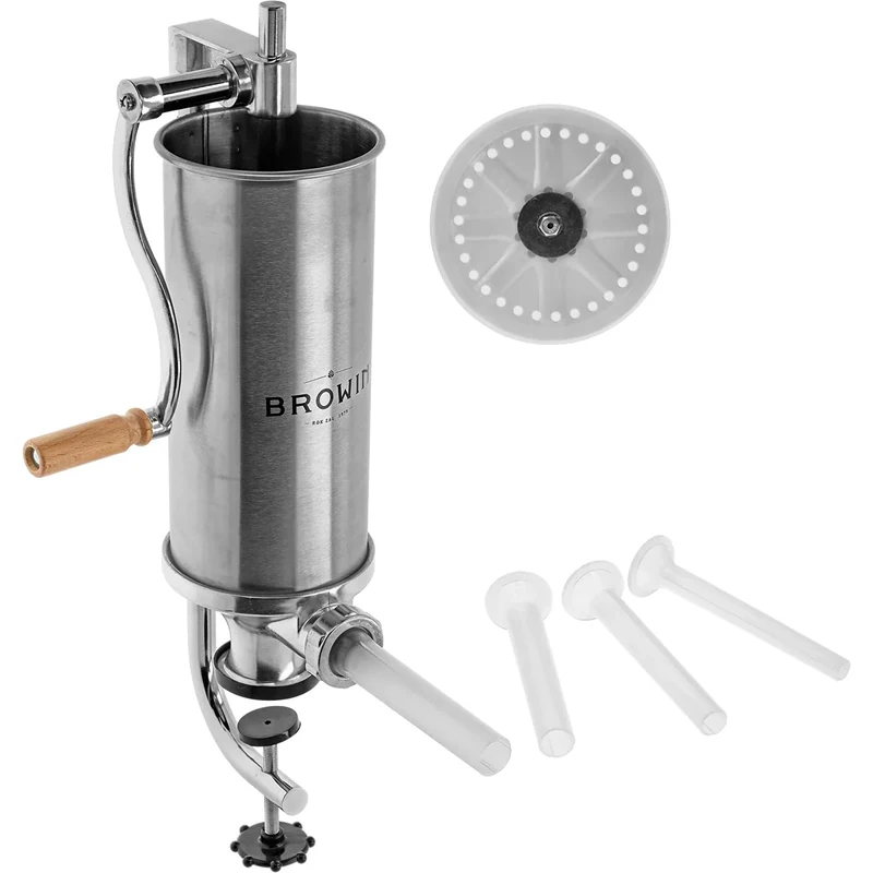 Browin 311008 Vertical Sausage Stuffer Machine 4 kg Stell Manual Sausage Filler