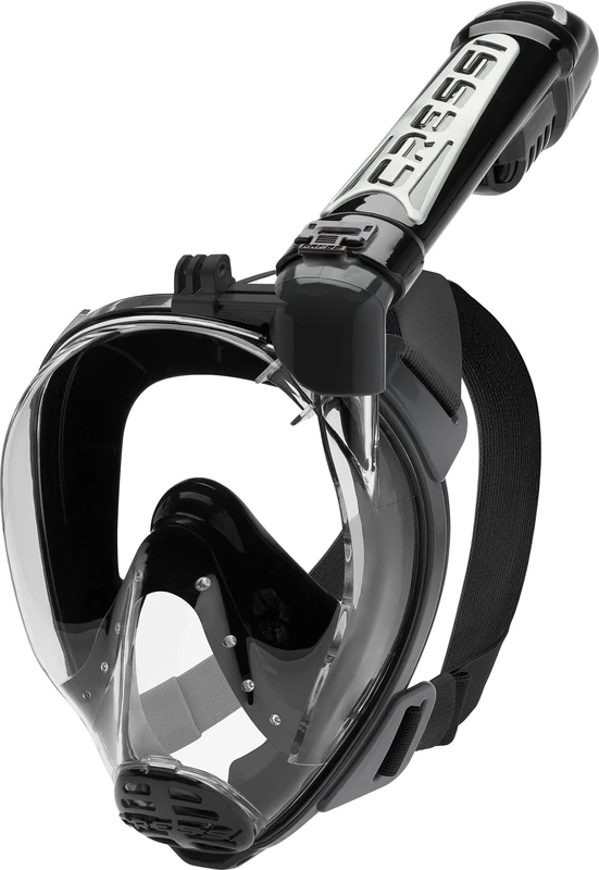 CRESSI Duke Action Full Face Snorkel Dry Mask - Available in Standard Version or with Action Cam Holder, Adult Unisex