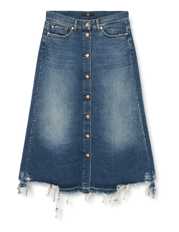 7 For All Mankind Women's Nora Skirt Breakthrough Skirt, Light Blue, Regular