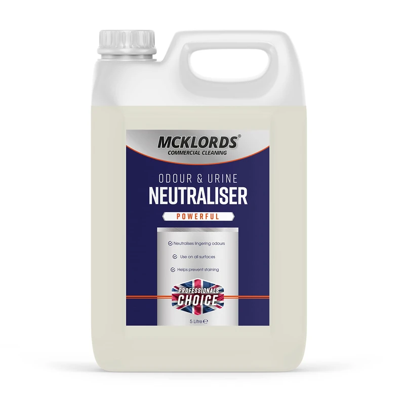McKlords - Enzyme Odour & Urine Remover 5L - Professional Pet Stain & Smell Eliminator - Safe for Carpets, Upholstery, Hard Floors & Pet Bedding
