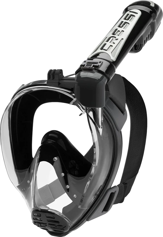 Cressi Duke Full Face Snorkel Dry Mask - Available in Standard Version or with Action Cam Holder, Adult Unisex