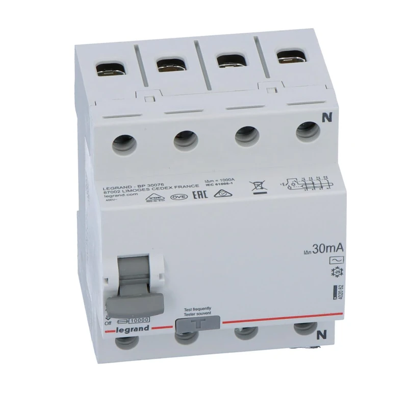 Residual current circuit breaker 4P 25A 0.03A type AC P304 RX3 402062 legrand 3245064020626