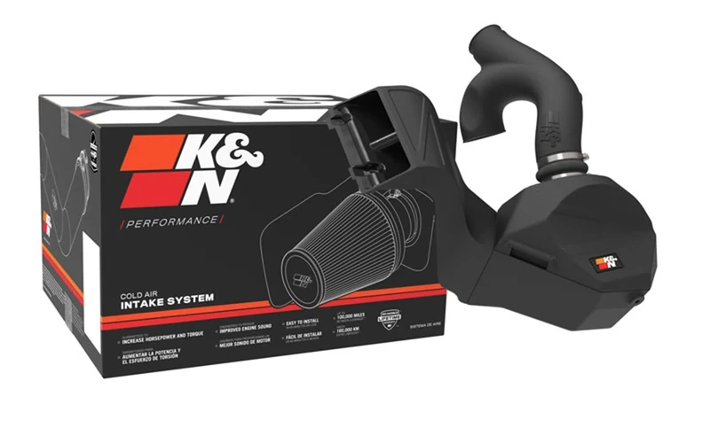 K&N Cold Air Intake Kit: High Performance, Increase Horsepower: Compatible with 2021 FORD F150, F150 Raptor, 63-2617