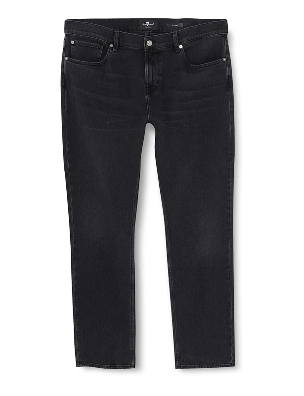7 For All Mankind Men's Slimmy Upfront Jeans, Black, Regular