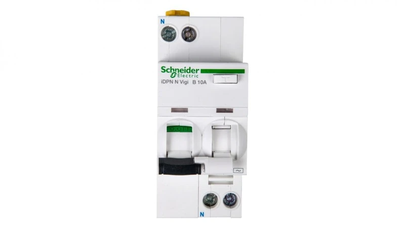 Residual overcurrent circuit breaker 2P 10A B 0,03A type AC iDPN N VIGI A9D55610 schneider electric 3606480472619
