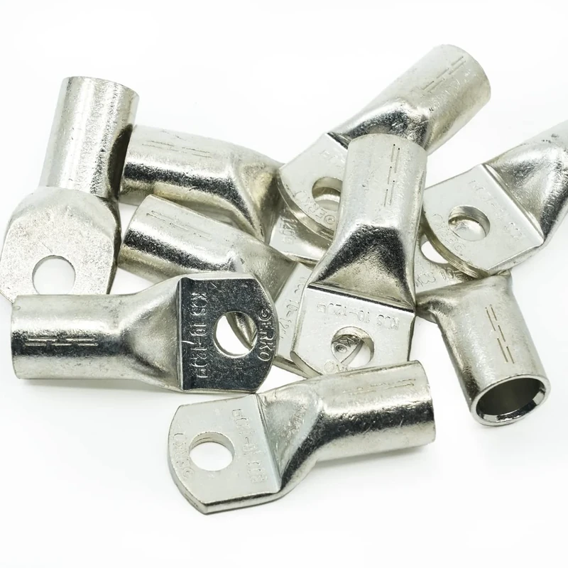 ERKO Professional Tubular Cable Lugs for Motorcycle Cables for M10 Screws and Wire Size of 185 mm2, 50 pieces
