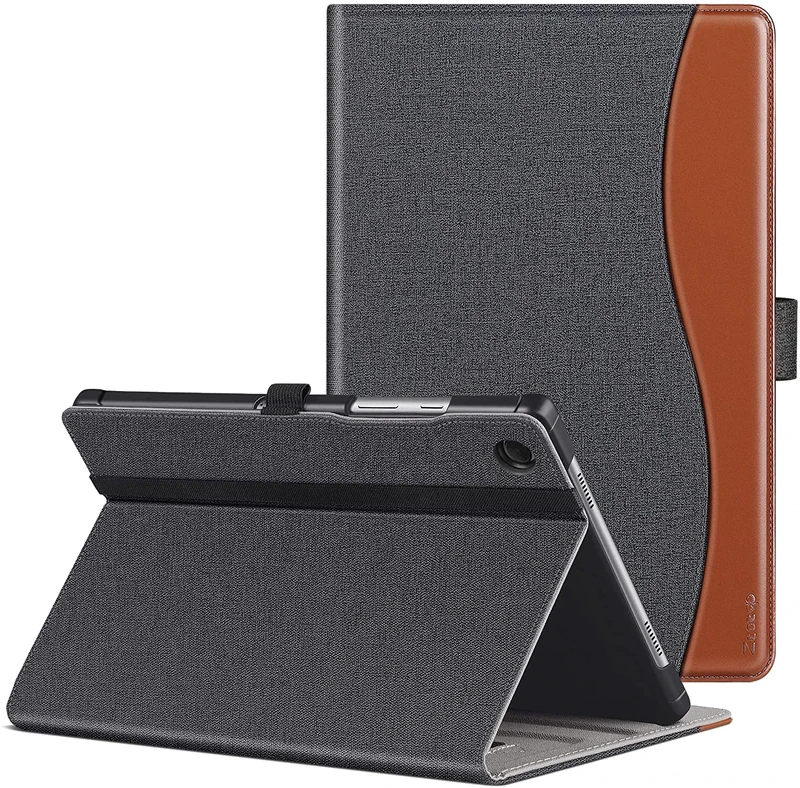 ZtotopCases Case for Samsung Galaxy Tab A8 2021 10.5 Inch (SM-X200/SM-X205), Premium Pu Leather Business Stand Folio Cover, With Auto Wake/Sleep for Samsung Tablet A8 Case - Denim Black