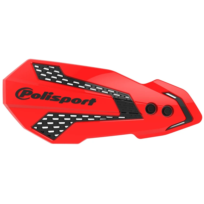 POLISPORT 8308200021 Hand Protectors MX Flow 1 MX-Style Plastic Mounting Point Including Mounting Kit Compatible with Honda Motorcycles Red/Black