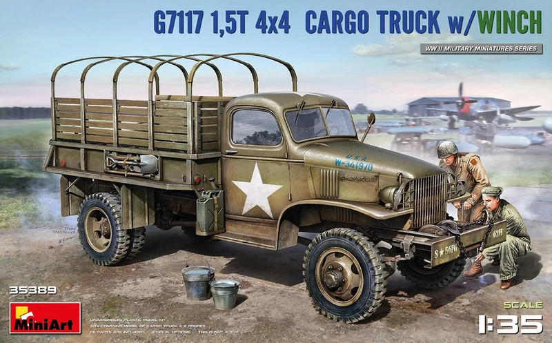 Miniart 1:35 1.5t 4x4 G7117 Cargo Truck w/Winch Model Kit