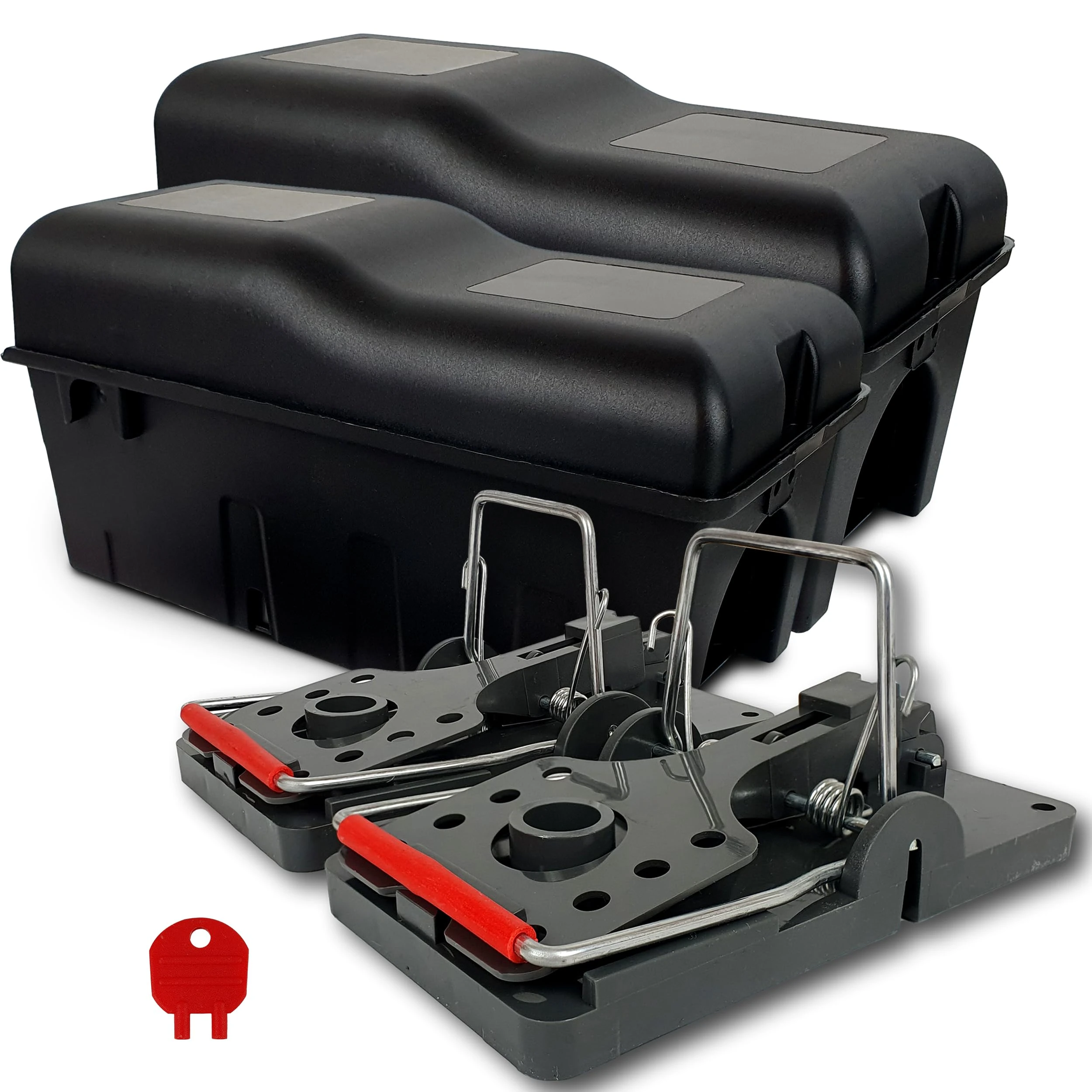 ROSHIELD 2X Rat Trap Killer Box - Easy to Set Safety Box for Home, Shed & Garage Control & Treatment (Professional Quality, Pack of 2)