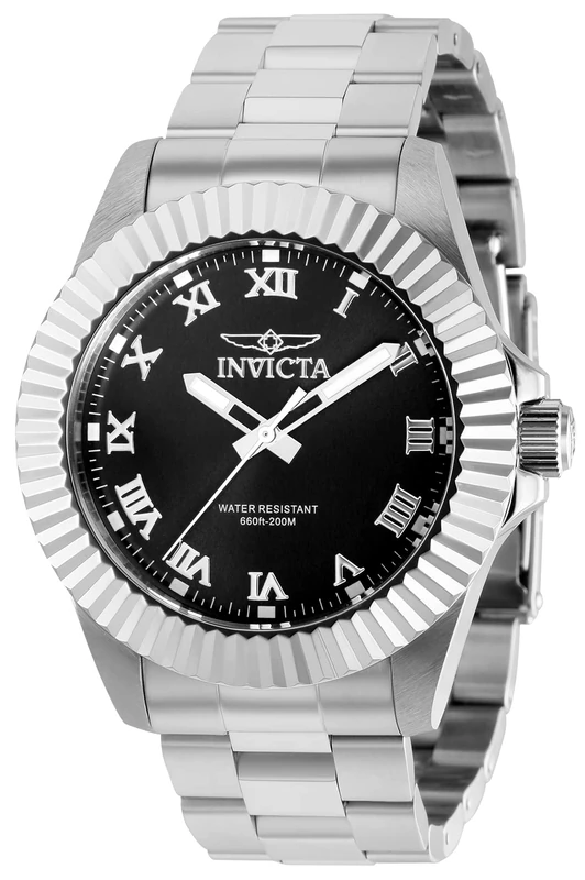Invicta Pro Diver 37404 Men's Watch - Waterproof - Analogue - Quartz Movement - Stainless Steel with Black dial - 44mm
