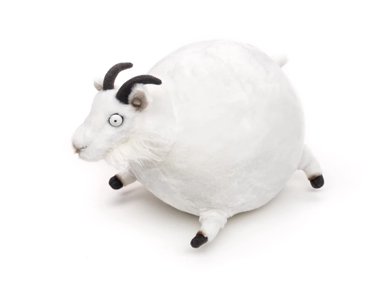 Uni-Toys Rollin' Wild Mountain Goat, Small, 22 cm (Length), Plush Goat, Plush Toy, Cuddly Toy