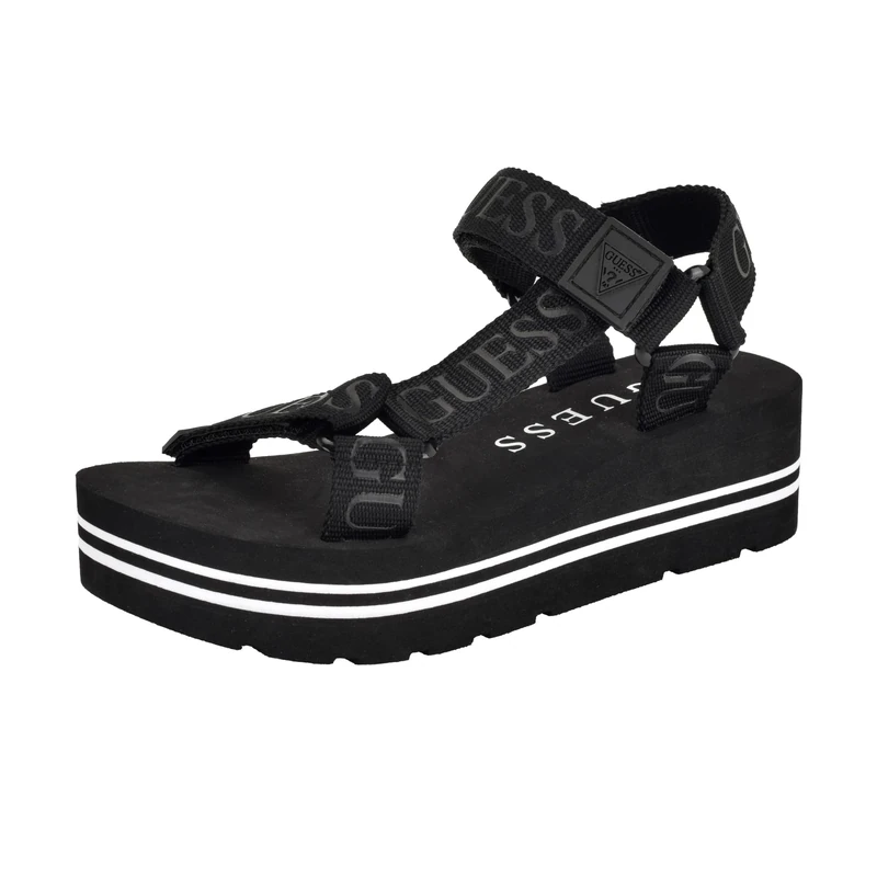 GUESS Women's Avin Wedge Sandal, Black, 3 UK - Image 1
