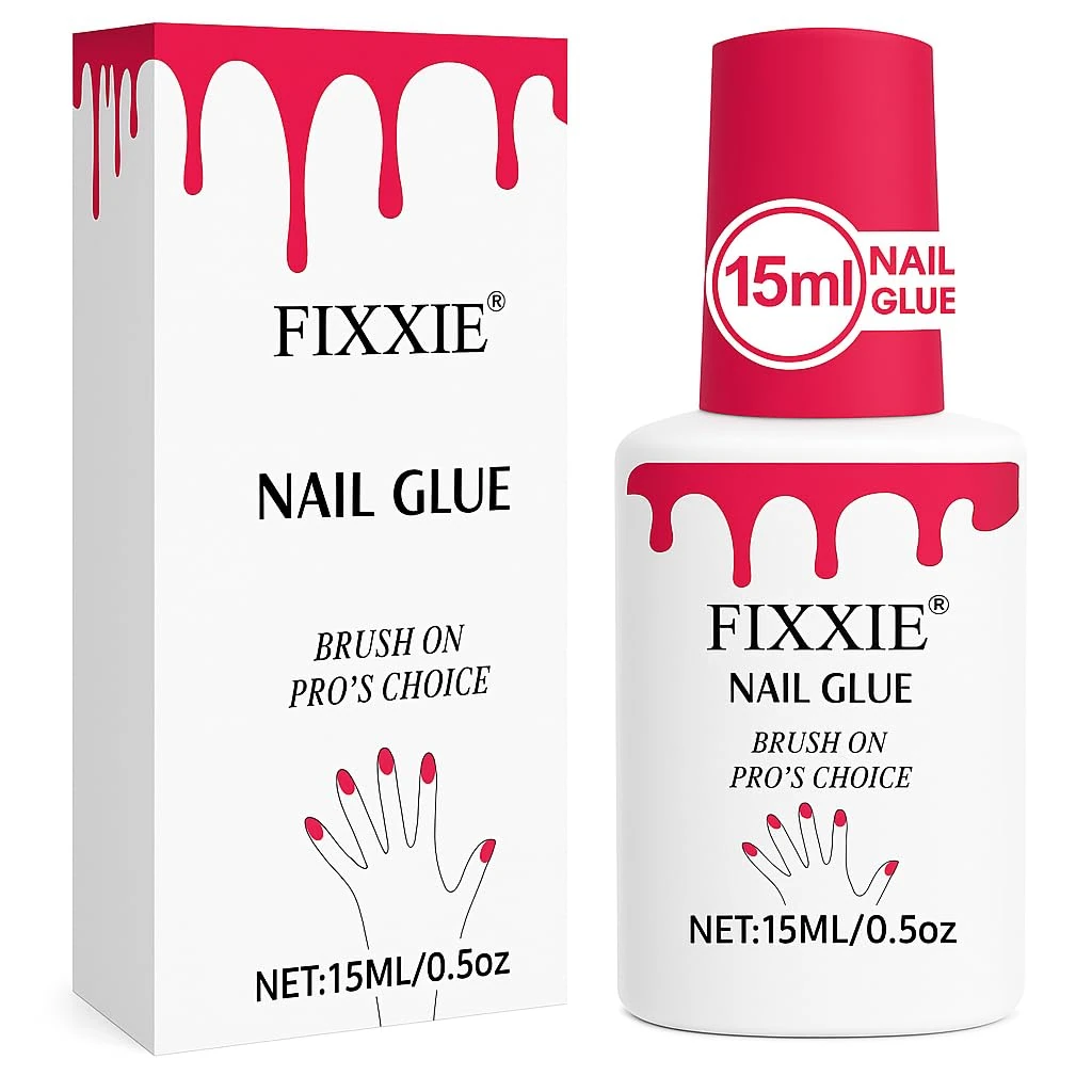 Extra Strong Nail Glue (15 Gram X 1 Bottle) With Brush For Acrylic Tips Extra Strong Nail Glue For Stick On Fake Nails