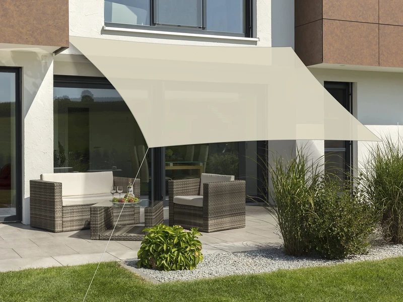 Schneider Tenerife Sun Sail, Natural, 500 x 360 cm, Rectangular, 235-02, HDPE Fabric, 2.5 kg