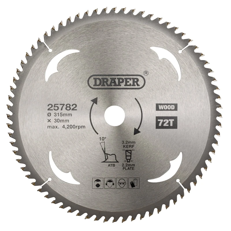 Draper 315mm TCT Circular Saw Blade - 72T 30mm Bore 25782