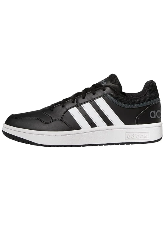 adidas Men's Hoops 3.0 Low Classic Vintage Shoes, Core Black / Cloud White / Grey Six, 10.5 UK