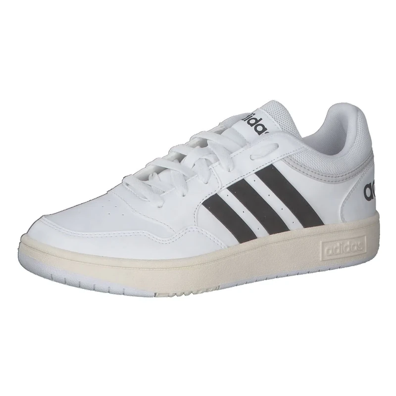 adidas Men's Hoops 3.0 Low Classic Vintage Shoes, Cloud White / Core Black / Chalk White, 10 UK