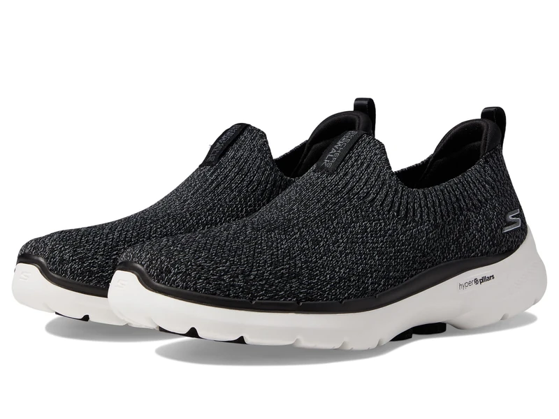 Skechers Women's Go Walk 6-Stunning Views Sneaker, Black Grey, 8 UK - Image 1