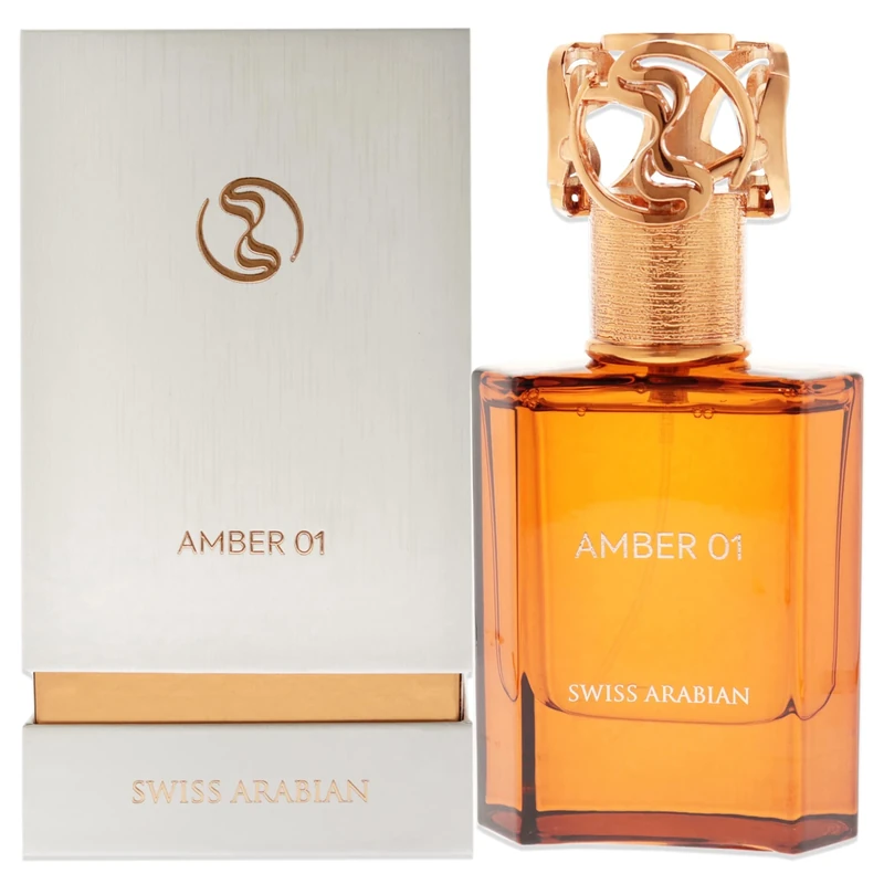 Swiss Arabian Amber 01 - Luxury Products From Dubai - Long Lasting, Addictive Personal EDP Spray Fragrance - Seductive Signature Aroma - 1.7 Oz