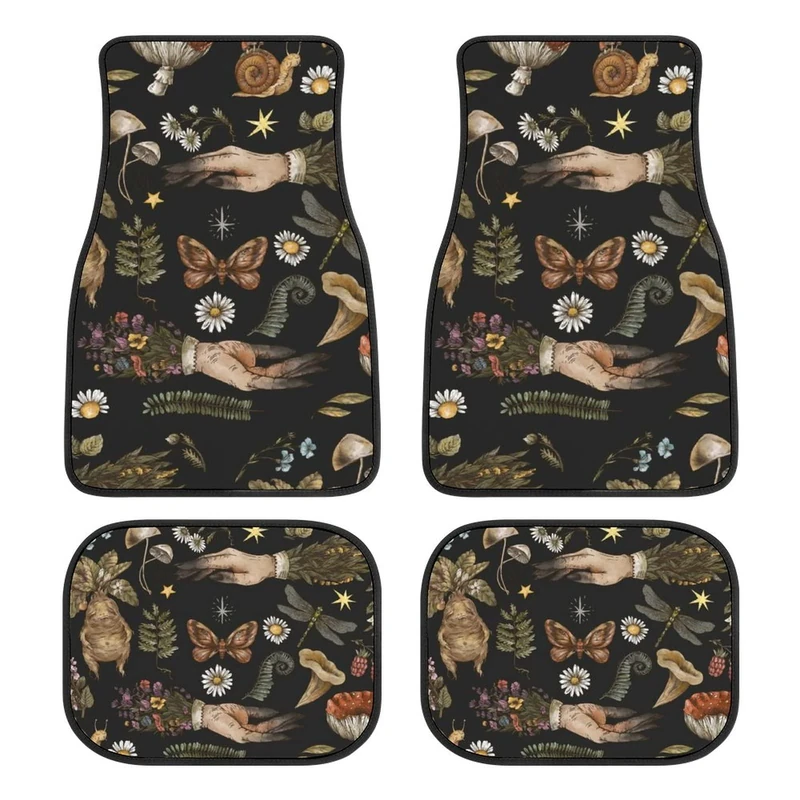 Car Floor Mats,Daisy Automotive Mats,Rubber Non-Slip Floor Mats,Car Decor Accessories Fit for SUV Van Truck Car (Daisy-01)