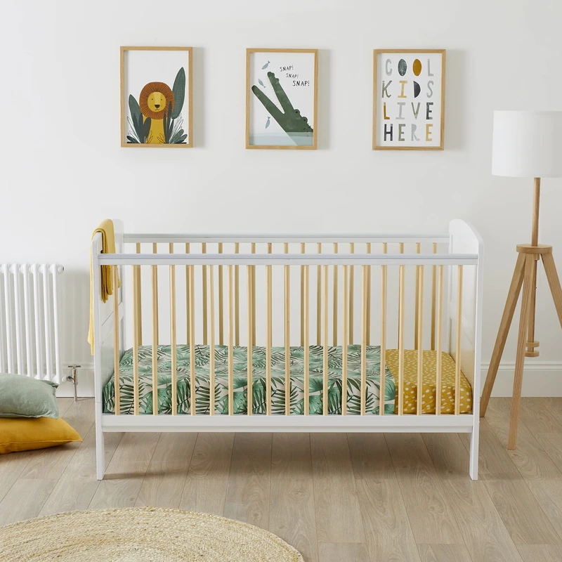 Ickle Bubba Coleby Classic Cot Bed – 3-in-1 Convertible Cot, Suitable from Birth to 4 Years, Adjustable Base & Teething Rails (Cot Bed Only, Scandi)