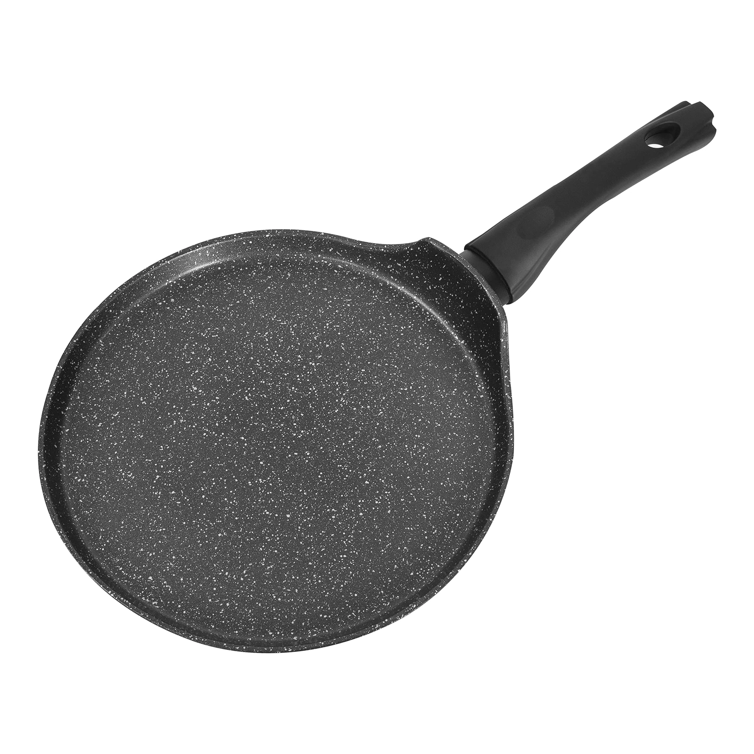 Blackmoor 26cm Pancake Pan/Non-Stick Pancake Frying Pan/Suitable for Induction Hob, Electric and Gas Hobs/Crepe Pan, Roti Maker, Omelette Pan, Chapati Pan, Tawa /, Black